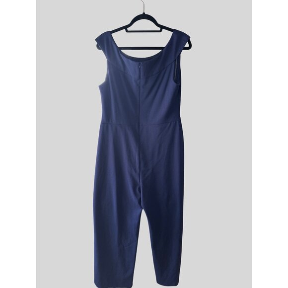 Connected Apparel Size 16 Scoop Neckline  Professional Jumpsuit Zipper Closure - Picture 5 of 16